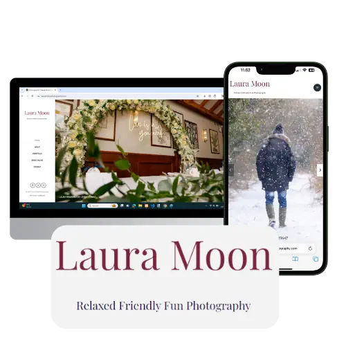 Example of Laura Moon Photography website